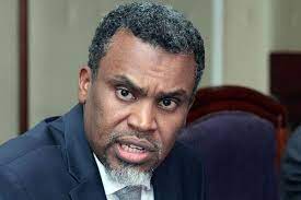 Munene wa nthitango cia muingi Noordin Haji kwariria magamba ja nkunkumo.