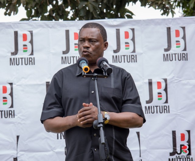 Spika wa Mbunge nene Justin Muturi kuuga akaromba kura cia Urais.