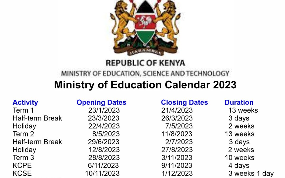 2023 TERM DATES FOR ALL LEARNERS