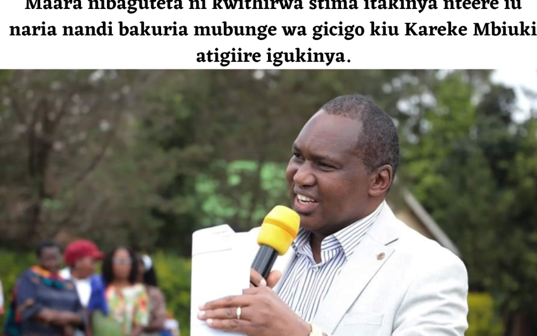 Akari ba Maara guteta ni wagi wa Stima