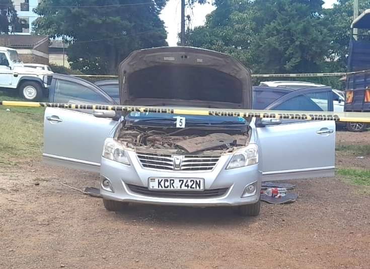 VEHICLE USED IN SNIPER’S HOMICIDE RECOVERED AT KITHOKA, MERU