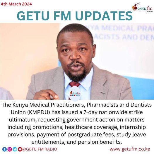 Doctors Issue Seven-Day Strike Notice