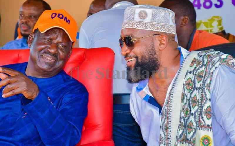 HASSAN JOHO DECLARES TO RETIRE FROM POLITICS WITH ODM LEADER RAILA ODINGA.