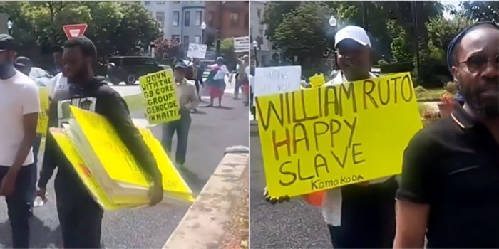 Haitians Hold Protests Outside Kenya’s Embassy in the USA.